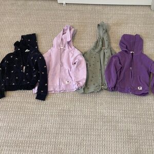 H&M Kids Hoodies - Black, light purple , Green, Purple sz 6x/7